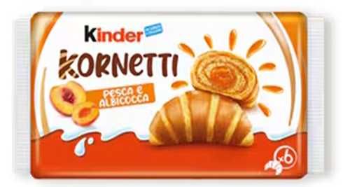 FERRERO KINDER KORNETTI ALBICOCCA GR 252
