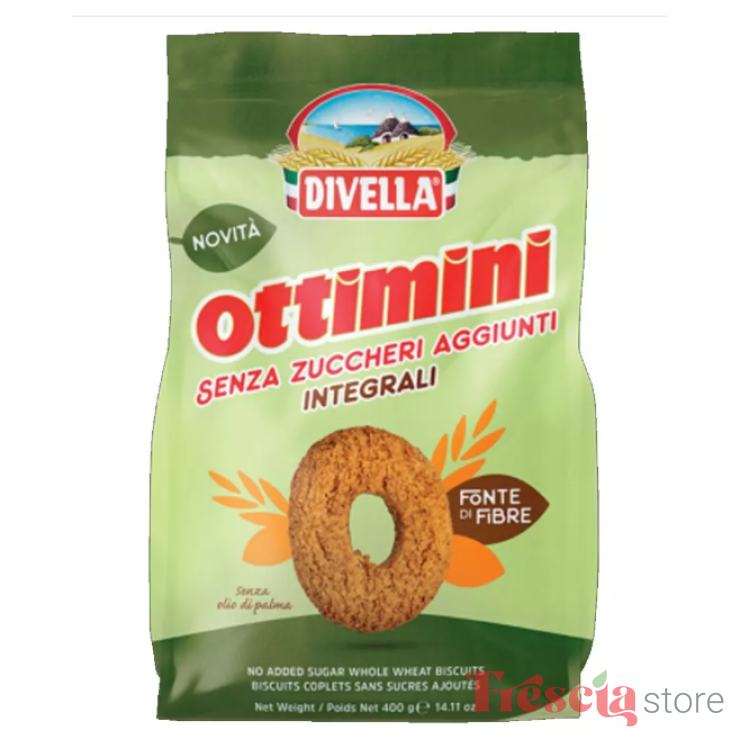 BISCUITI DIVELLA INTEGRALI FARA ZAHAR 400g