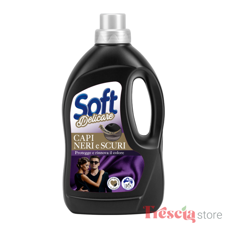 DETERGENT LICHID SOFT RUFE NEGRE DELICATE 16 SPALARI 900ML