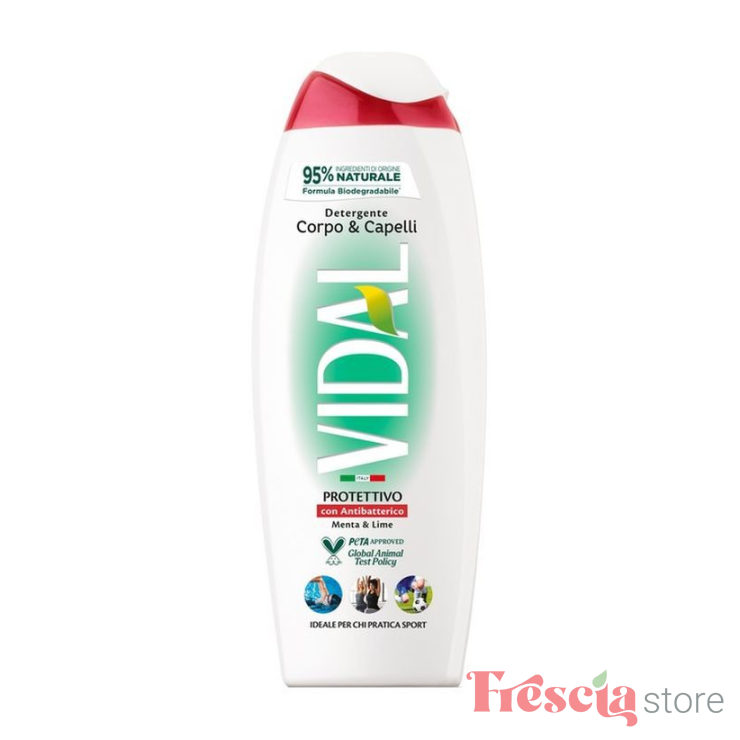 GEL DE DUS SI SAMPON VIDAL MENTA SI LIME 250ML