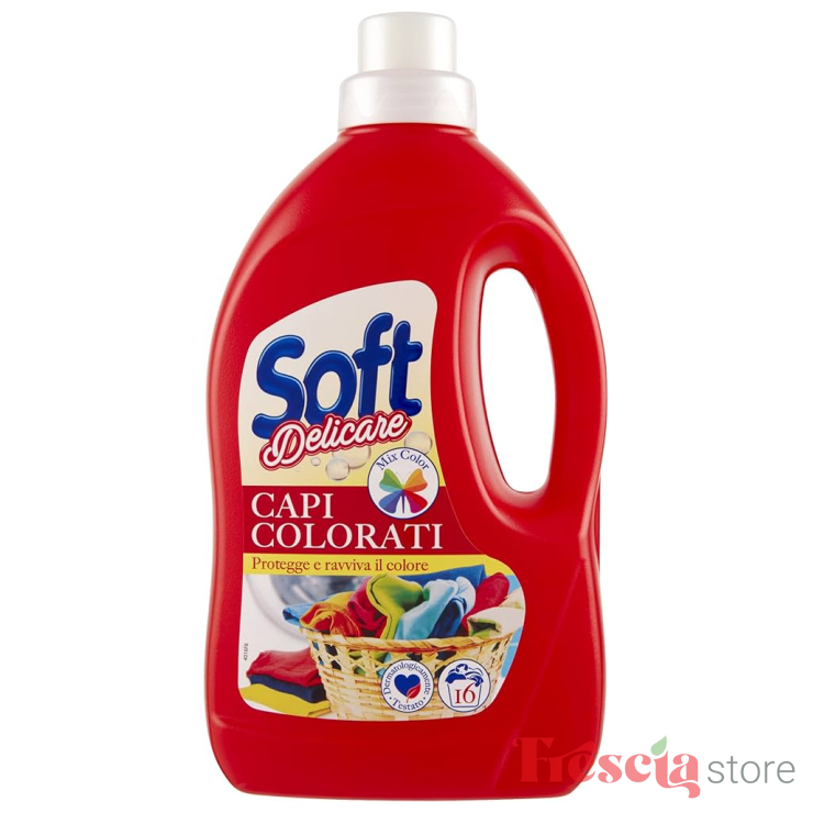DETERGENT LICHID SOFT RUFE COLORATE 16 SPALARI 900ML
