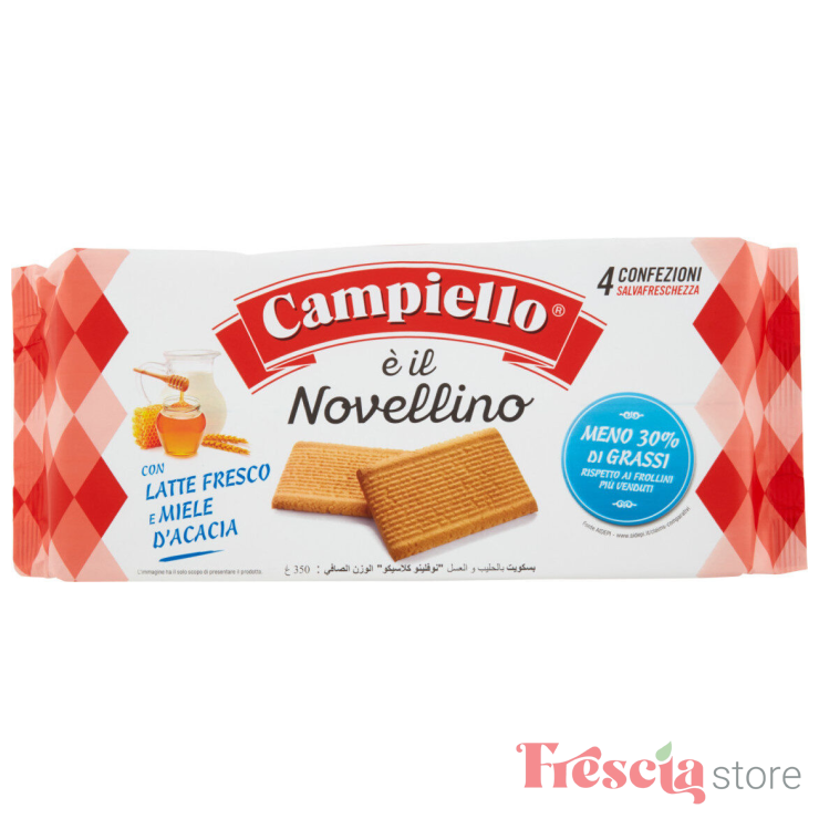 BISCUITI CAMPIELLO CU LAPTE SI MIERE 350g