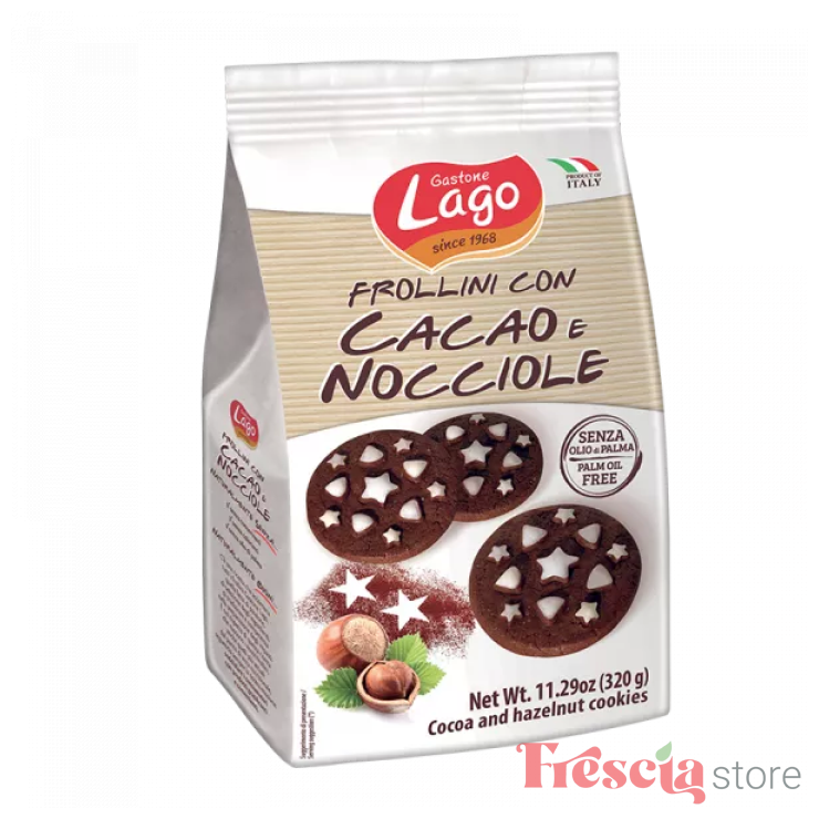 LAGO FROLLINI BISCUITI CU CACAO SI ALUNE 320GR